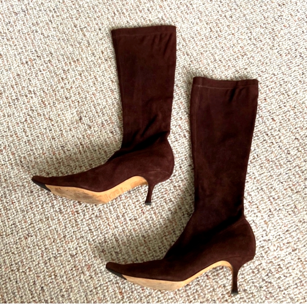Jimmy Choo Elegant Brown Knee-High Boots